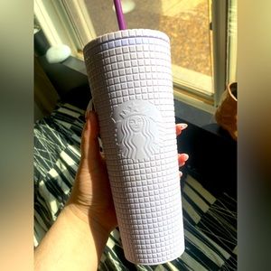 Starbucks Matte Lilac Grid Venti Tumbler